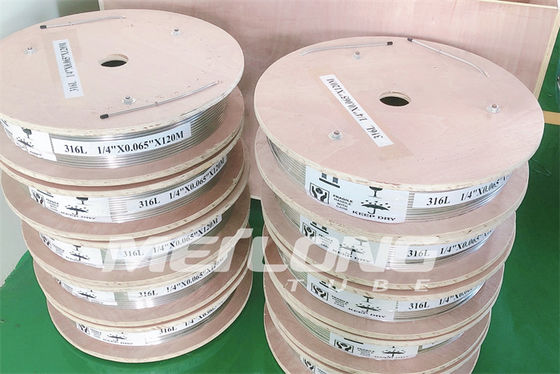 NACE MR0175 / ISO15156 SS Hidrolik Boru Dikişsiz SS316L ASTM A269 Çelik Boru Bobini